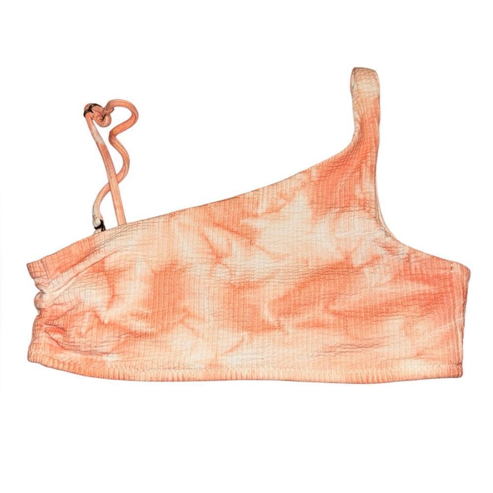 Becca Asymmetrical Tie Dye Bikini Top in Crystal Size Small MSRP $88